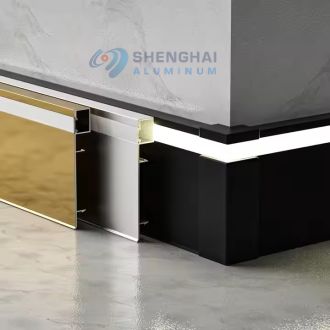 Hotel LED Skirting Board - Modern Aluminum Floor Trim with Built-in Lighting