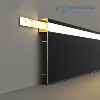 Hotel LED Skirting Board - Modern Aluminum Floor Trim with Built-in Lighting