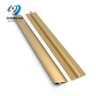 Gold T Shaped Metal Aluminium Tile Trim