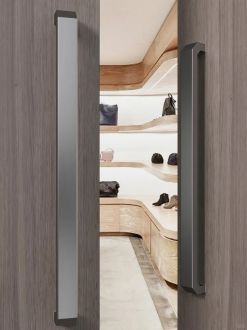 Modern Slim Aluminum Alloy Hidden Handle | 1.2mm Ultra-thin | Anodized Rounded Edge Design