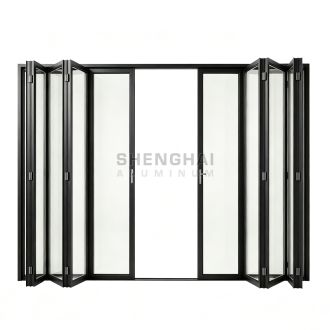 Aluminum folding glass doors