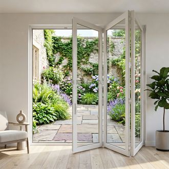 Aluminum heavy duty folding door