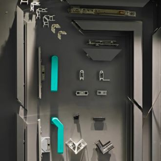 Aluminum Sliding Door for Kitchen & Bathroom