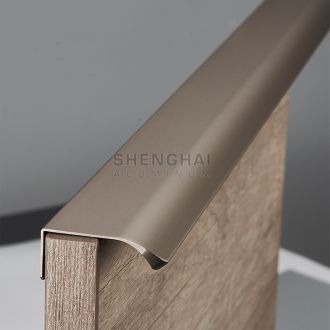 Aluminum C Shape Hidden Handles Profile For Kitchen Cabinet