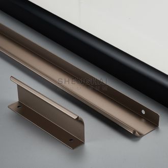 Aluminum C Shape Hidden Handles Profile For Kitchen Cabinet