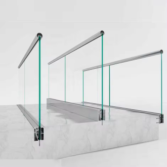 Aluminum U Channel Glass Railing