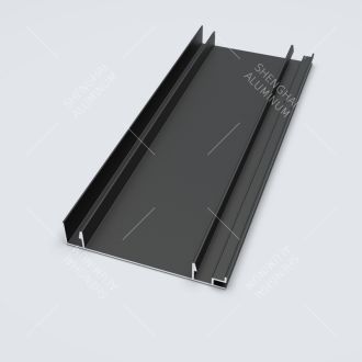 Black Aluminium Skirting Profile 100mm