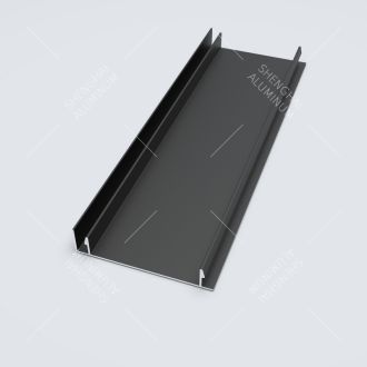 Black Aluminium Skirting Profile 100mm