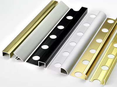 Extruded aluminum trim edge strip