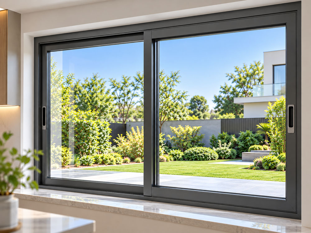 Aluminum sliding window