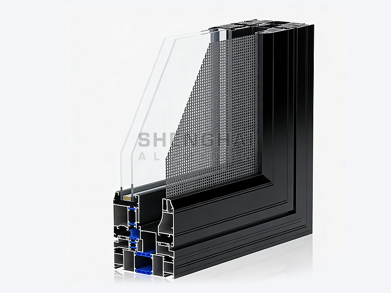 Aluminum window profile section