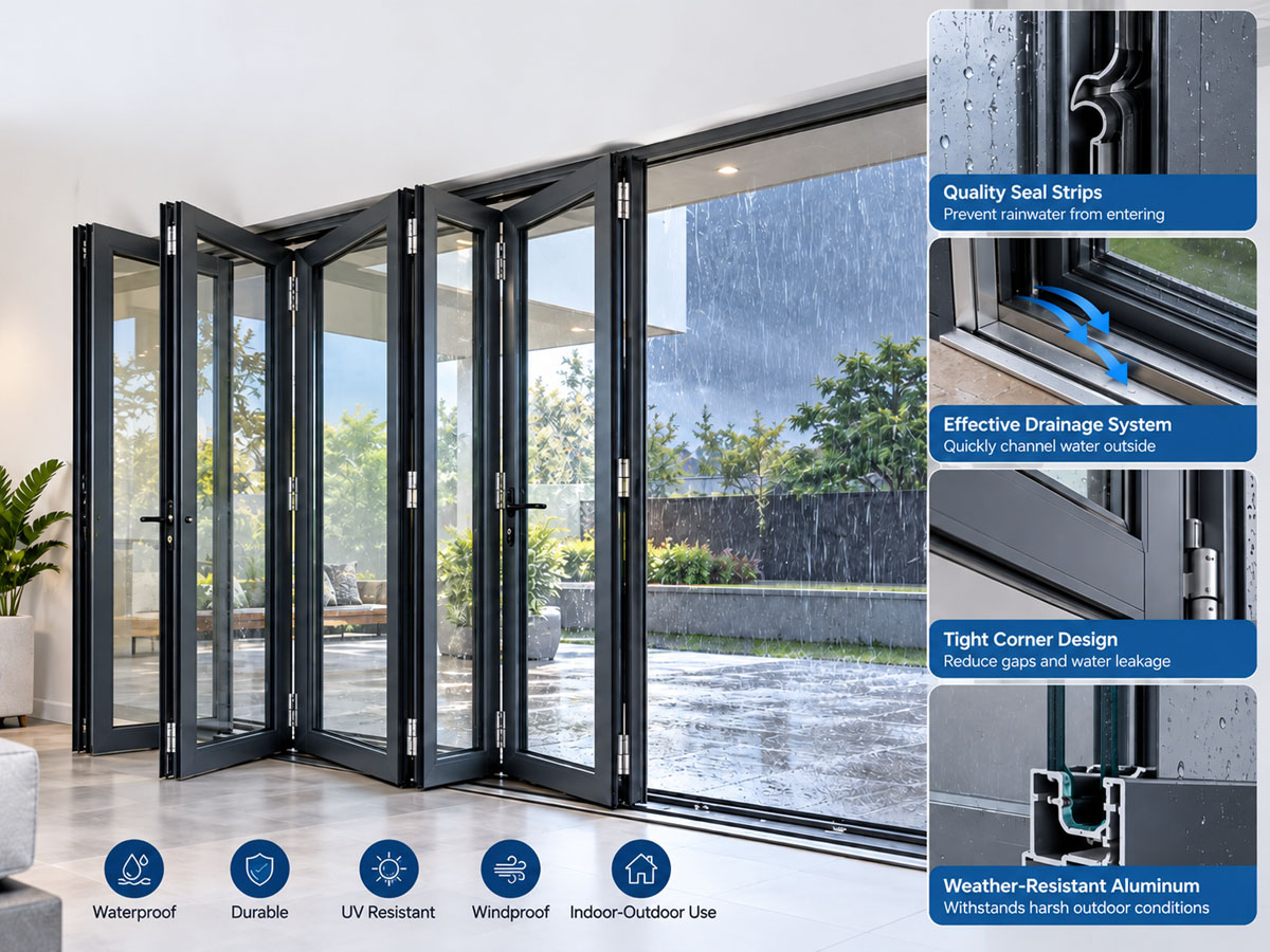 Shenghai Aluminum Aluminium Folding Doors