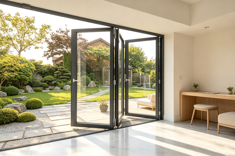 aluminium bi fold glass doors