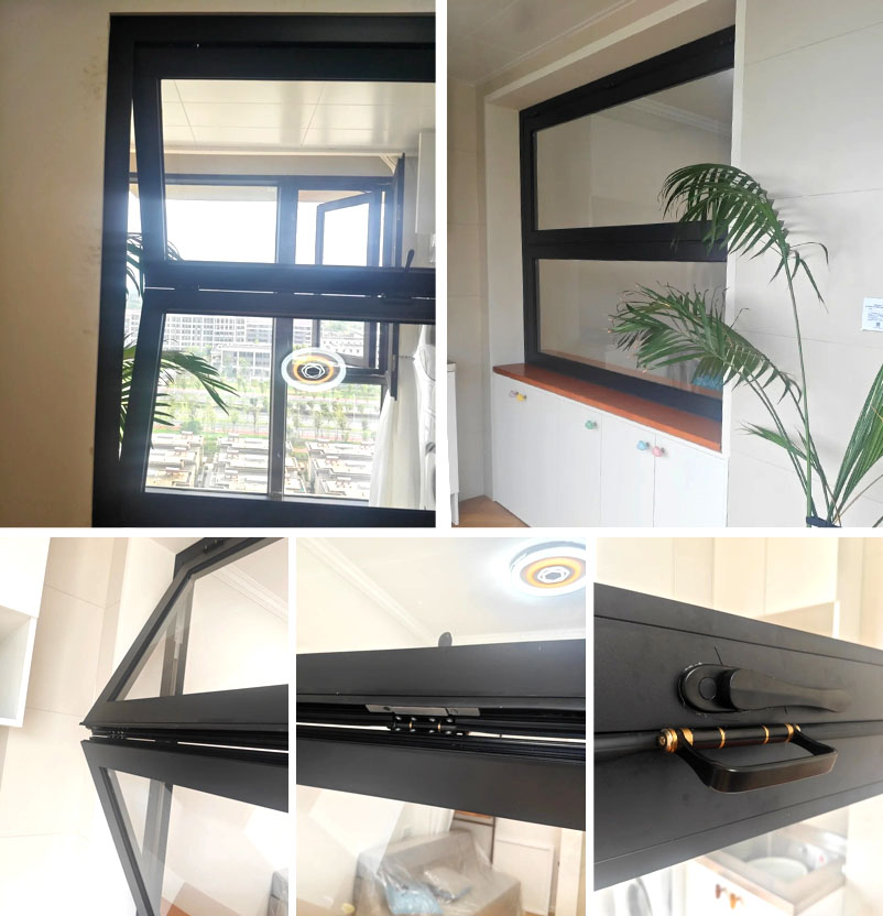 Image of Aluminum Folding Windows for Balcony & Kitchen | 6063/6060 T5 T6 Custom Profiles